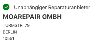 moarepair apple zertifikat